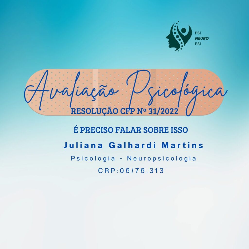 Avaliação Psicológica - Resolução CFP nº 31/2022